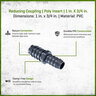 1 in. x 3/4 in. Ins Red Coupling Poly Fitting