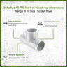 Tee PVC 4 in. Socket