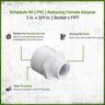 Reducing Female Adapter PVC 1 in. x 3/4 in. Socket x Fipt