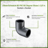 Elbow 90 Degree Sch 80 PVC 1-1/2 in. S x S