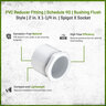 2 in. x 1-1/4 in. Red Bushing Spigot x Socket PVC Fitting