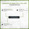 1/2 in. x 12 PVC Nipple Tbe Schedule 80