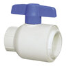 Spears 1 PVC White Utility Ball Valve Socket End