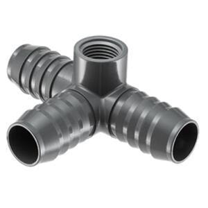 1 in. x 3/4 in. PVC Side Outlet Tee Insert X Fipt