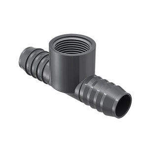 2 in. x 2 in. x 2 in. Comb Red Tee Ins Poly Fitting