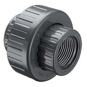 Sch 80 PVC Union (Old Style) 3/4 in. FIPT w/ FKM O-Ring Seal
