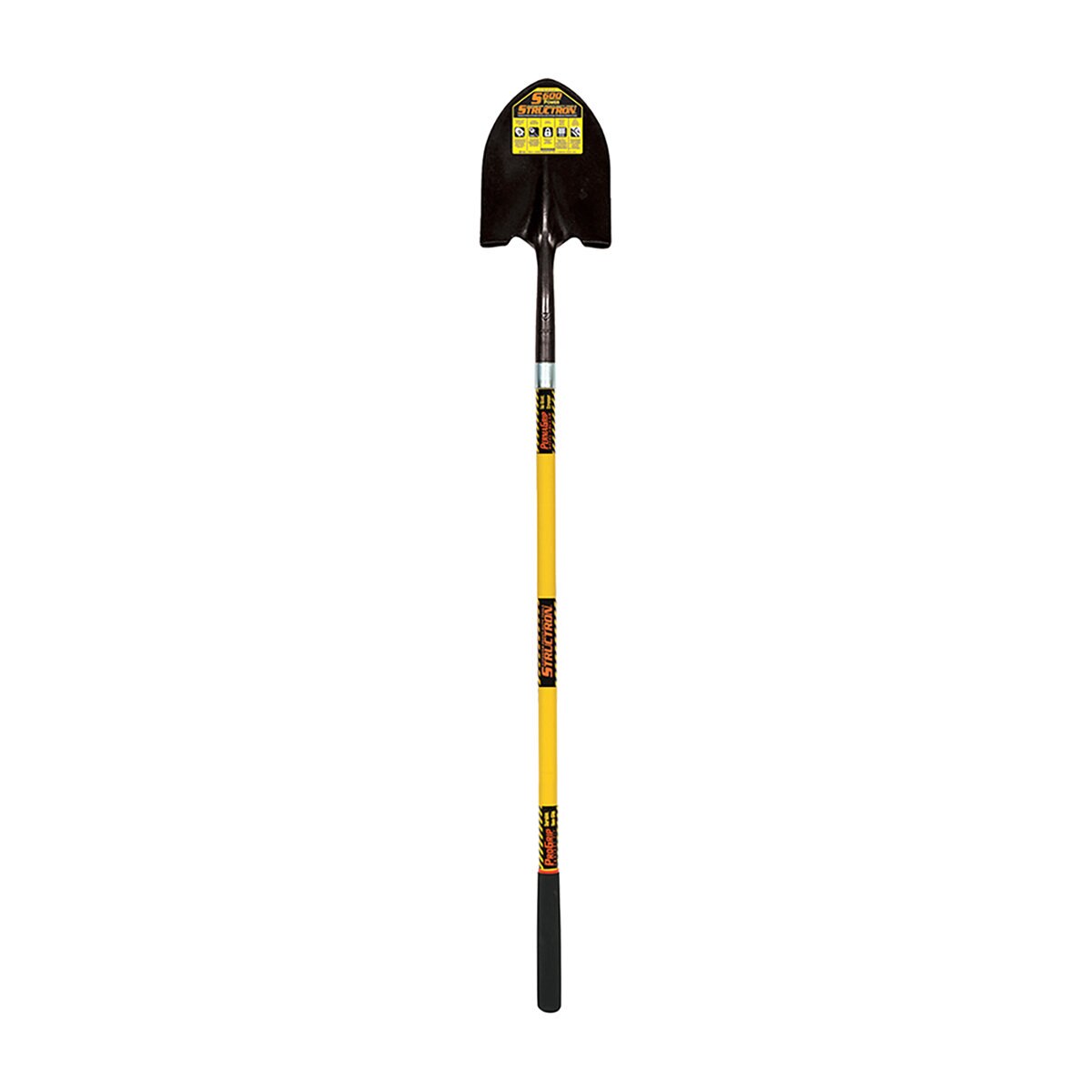 Structron Midwest Rake Hollow Back Round Point Shovel 48 in. Handle ...