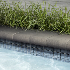 Techo-Bloc Bullnose Wall Cap/Coping Shale Grey Smooth 60 mm (180 pc./pallet)