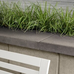 Techo-Bloc Raffinato 180 Pillar/Corner/Edge Smooth Shale Grey 180 mm 7-1/16 in. x 9-13/16 in. x 14-1/8 in. (24 pc./pallet)