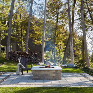 Techo-Bloc Brandon Firepit Rectangle Chestnut Brown 90 mm (No Insert)