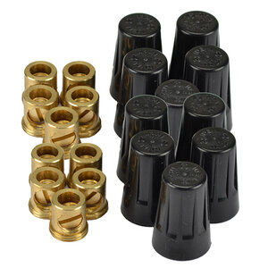 Unique Solid Brass Lugnut/Black Cap 10 in.