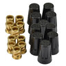 Unique Solid Brass Lugnut/Black Cap 10 in.