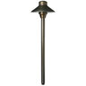 Unique 6 in. Lancer Path Light 24 in. Riser Brass Housing Weathered Brass Finish No Lamp