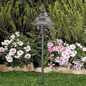 Vista Hex Path Light Black 7 in. No Lamp